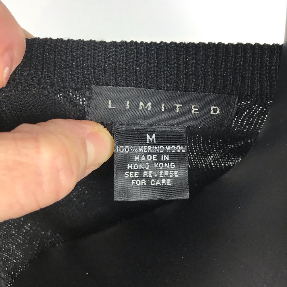 The Limited Black Bead Cardigan Sweater Small - Picture 7 of 8